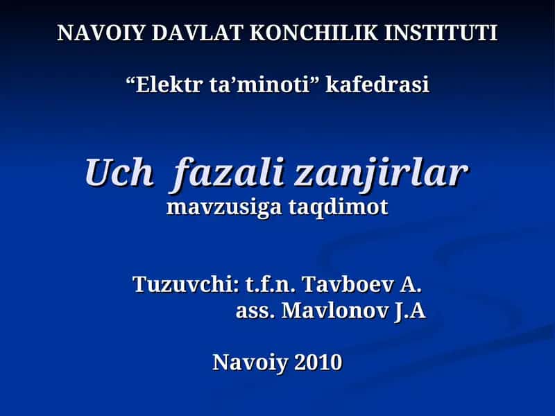 Uch fazali zanjirlar