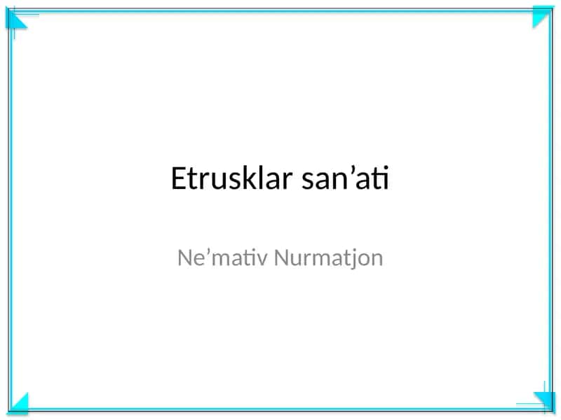 Etrusklar san’ati