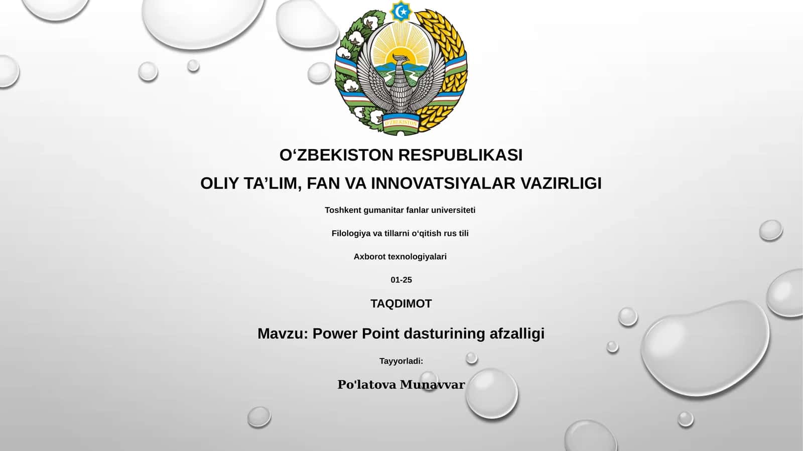 Power Point dasturining afzalligi