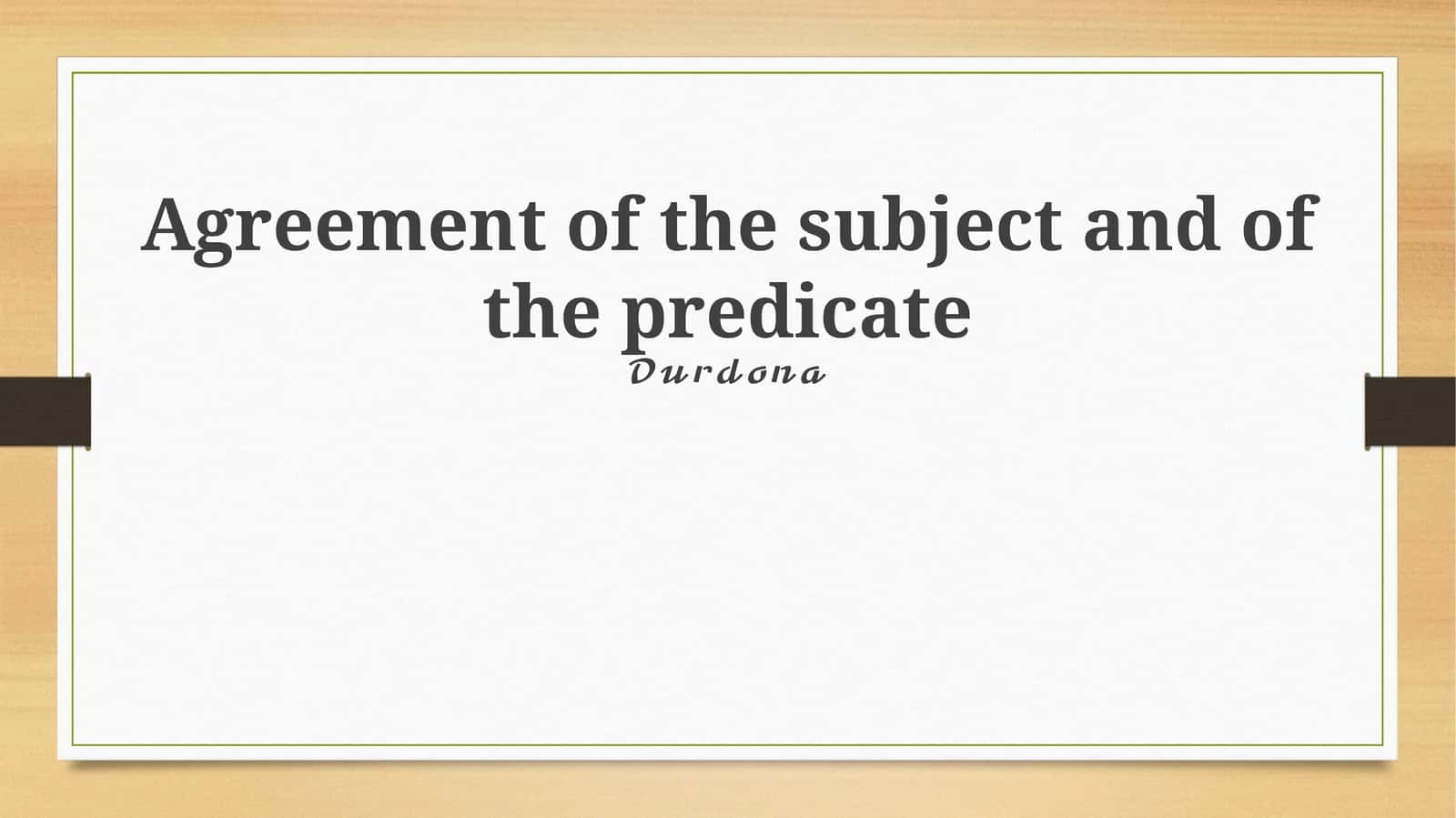 Understanding Subjects and Predicates: The Foundation