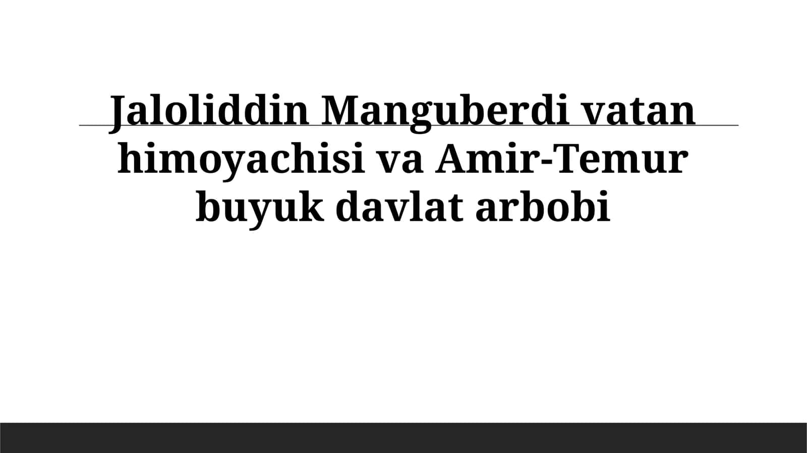 Amir Temur: Buyuk Davlatchi