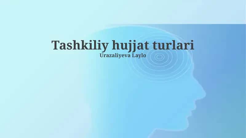 Tashkiliy hujjat turlari