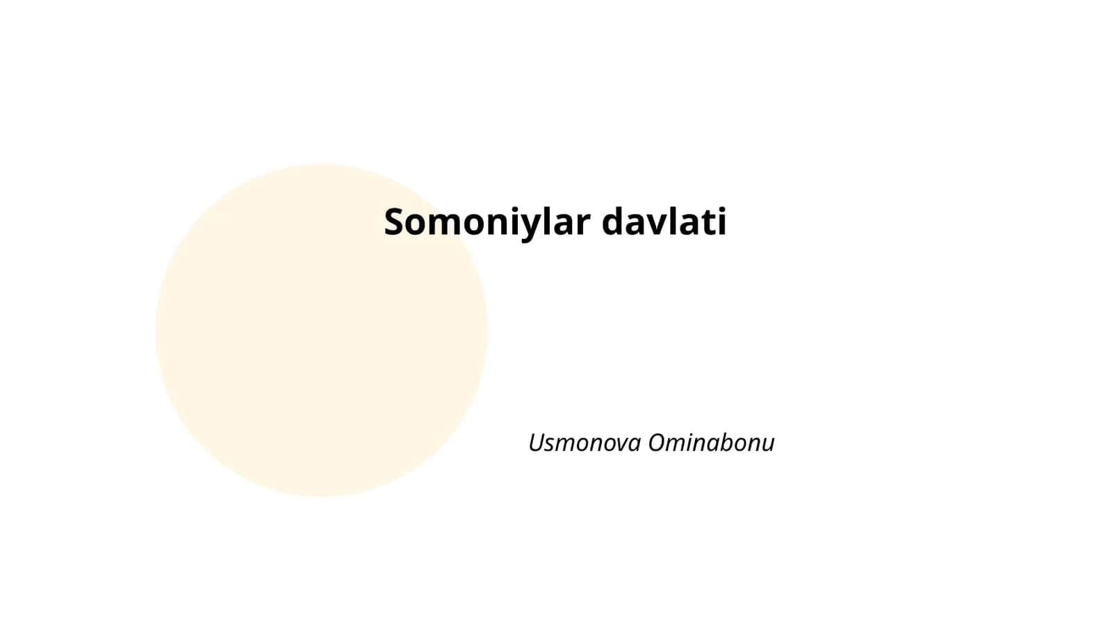 Somoniylar davlati tarixi