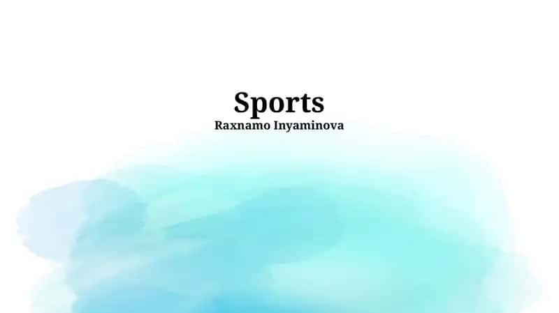 Sport va sog'liq