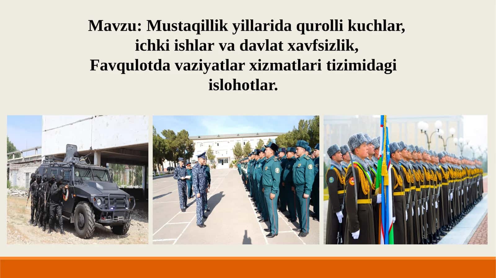 Mustaqillik yillarida qurolli kuchlar, ichki ishlar va davlat xavfsizlik, Favqulotda vaziyatlar xizmatlari tizimidagi islohotlar