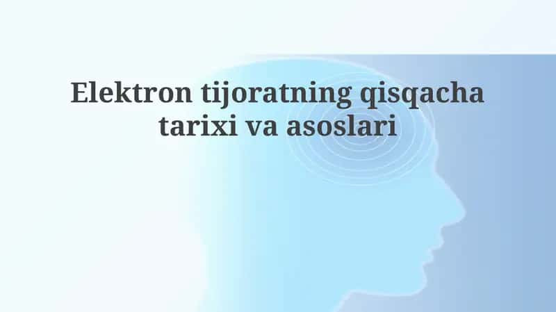 Elektrontijoratning qisqacha tarixi va asoslari
