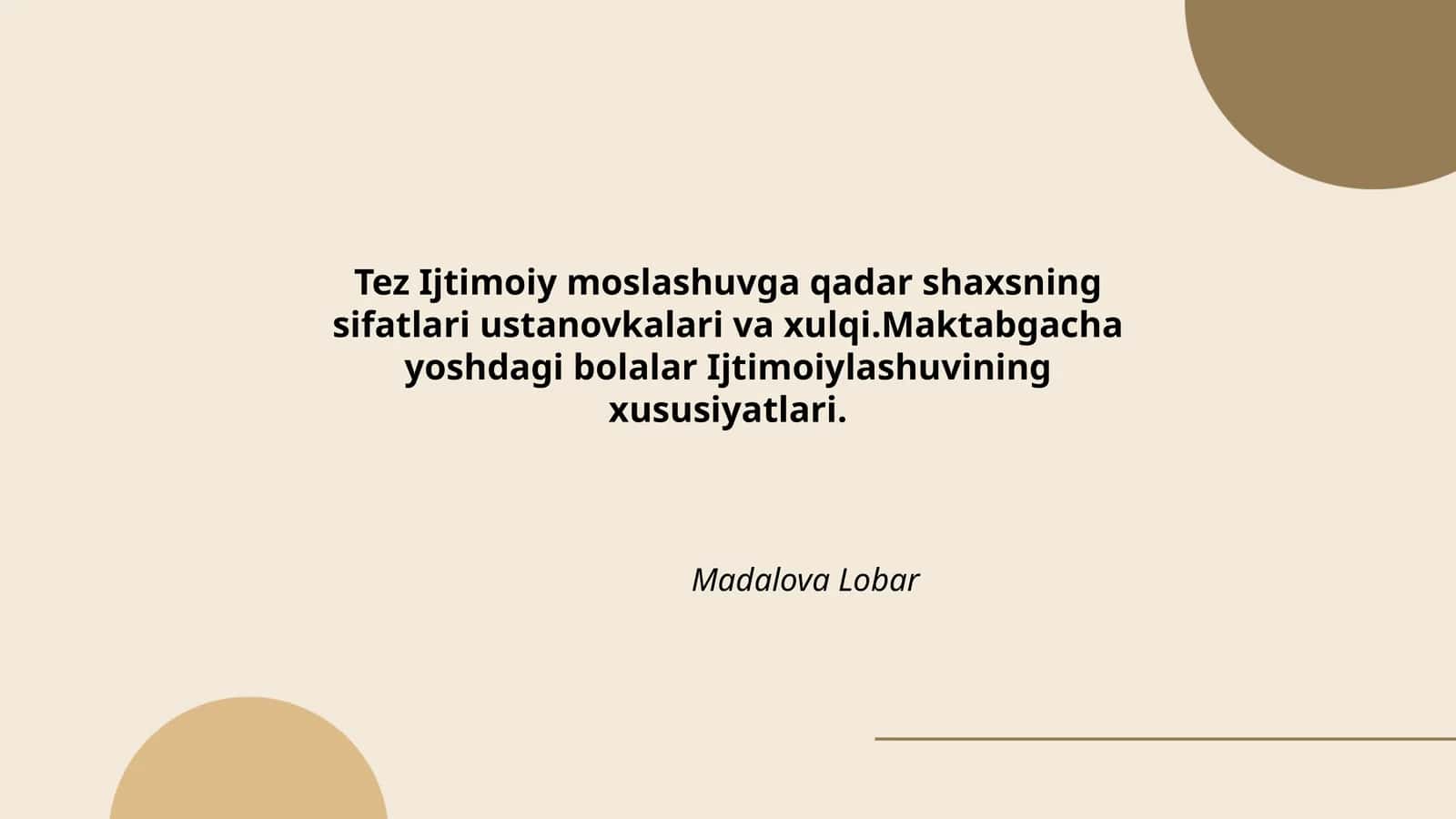 Ijtimoiylashuvning bolalar bo'yicha xususiyatlari