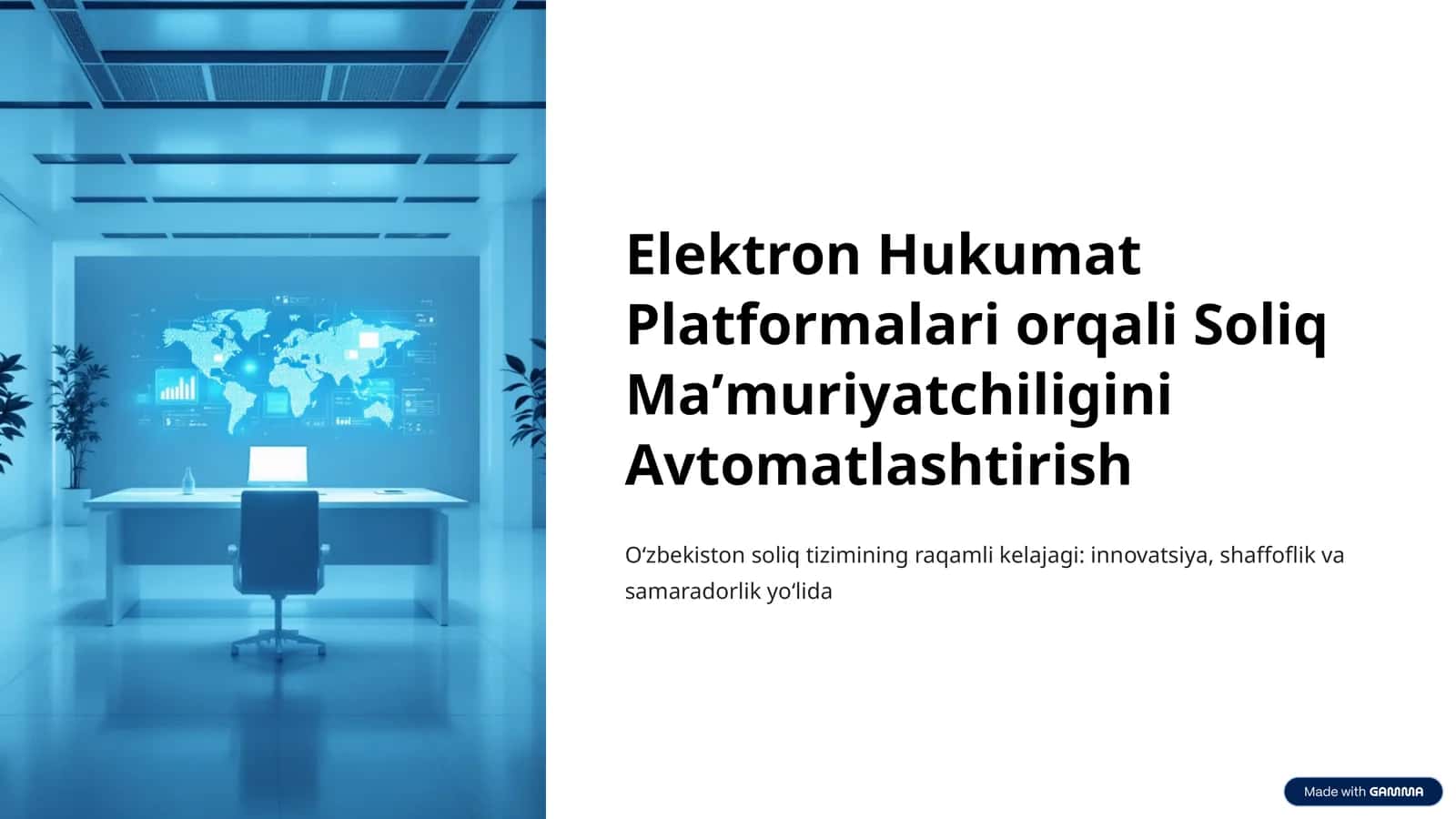 Elektron Hukumat Platformalari orqali Soliq Maʼmuriyatchiligini Avtomatlashtirish