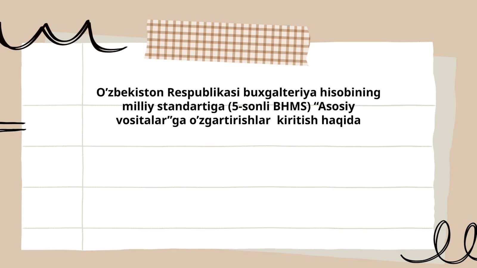 Asosiy vositalar