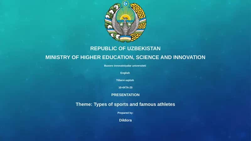 Types of sports and famous athletes