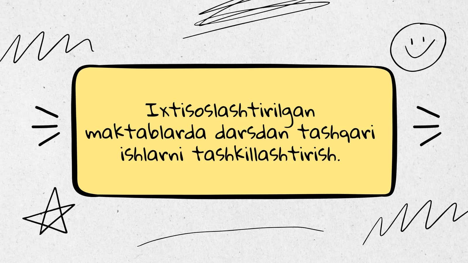 Ixtisoslashtirilgan maktablarda darsdan tashqari ishlarni tashkillashtirish