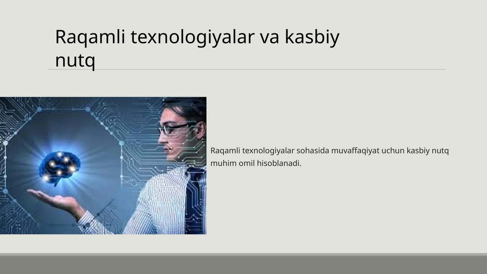 Raqamli texnologiyalar va kasbiy nutq