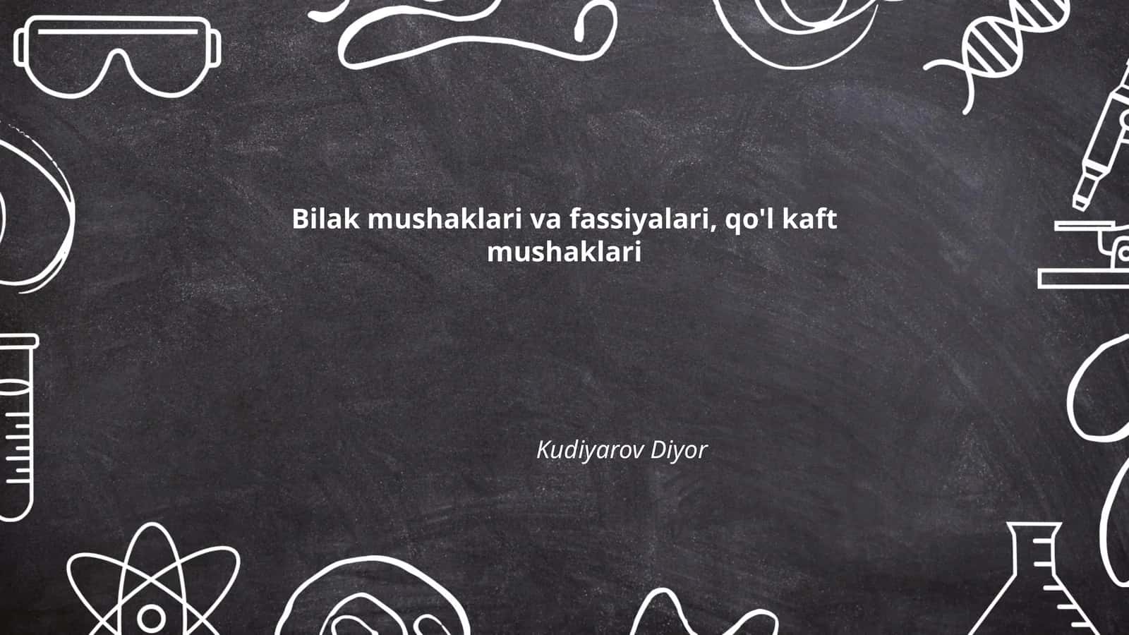 Bilak mushaklari va fassiyalari, qo'l kaft mushaklari