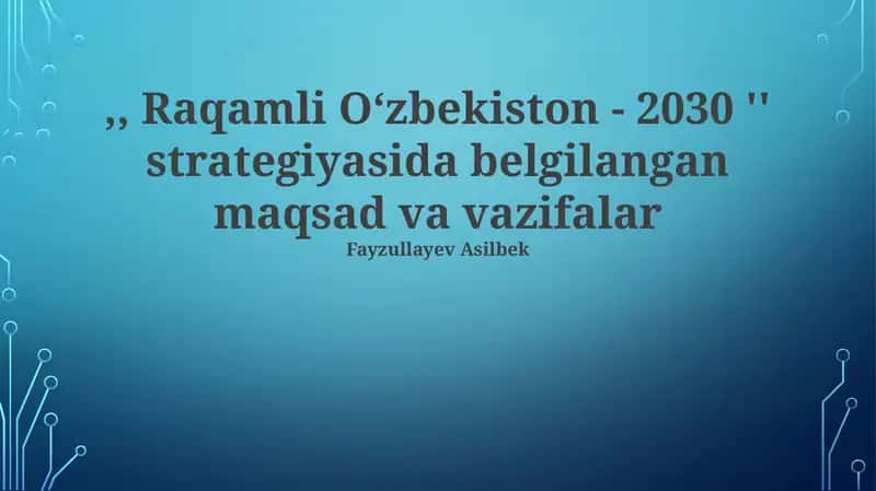 Kiberxavfsizlikni ta'minlash