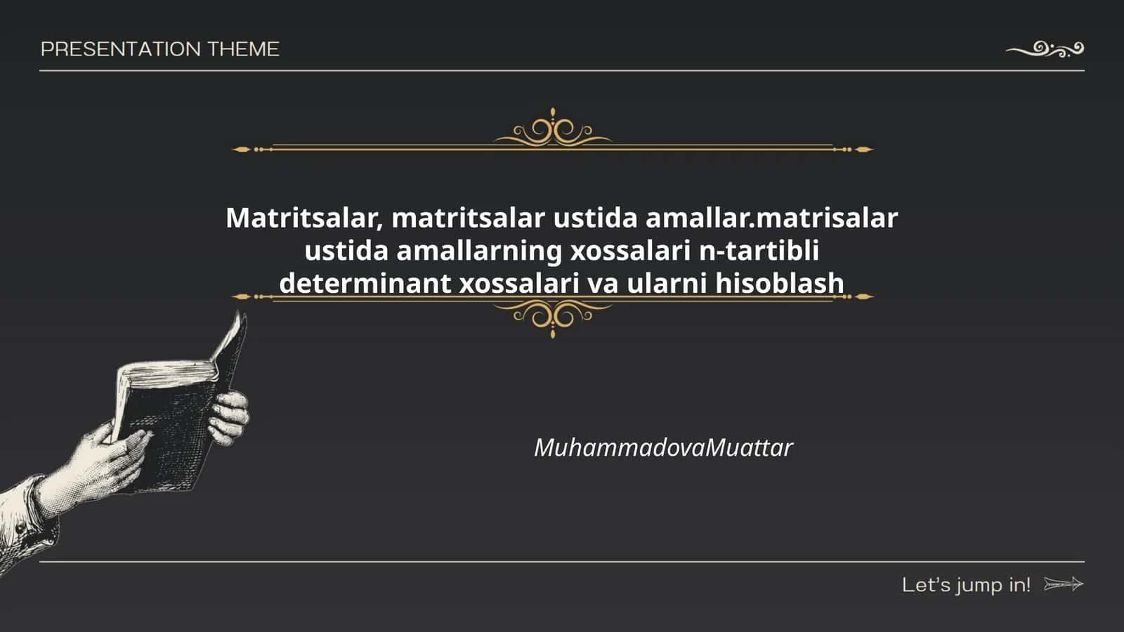 Matritsalar tushunchasi