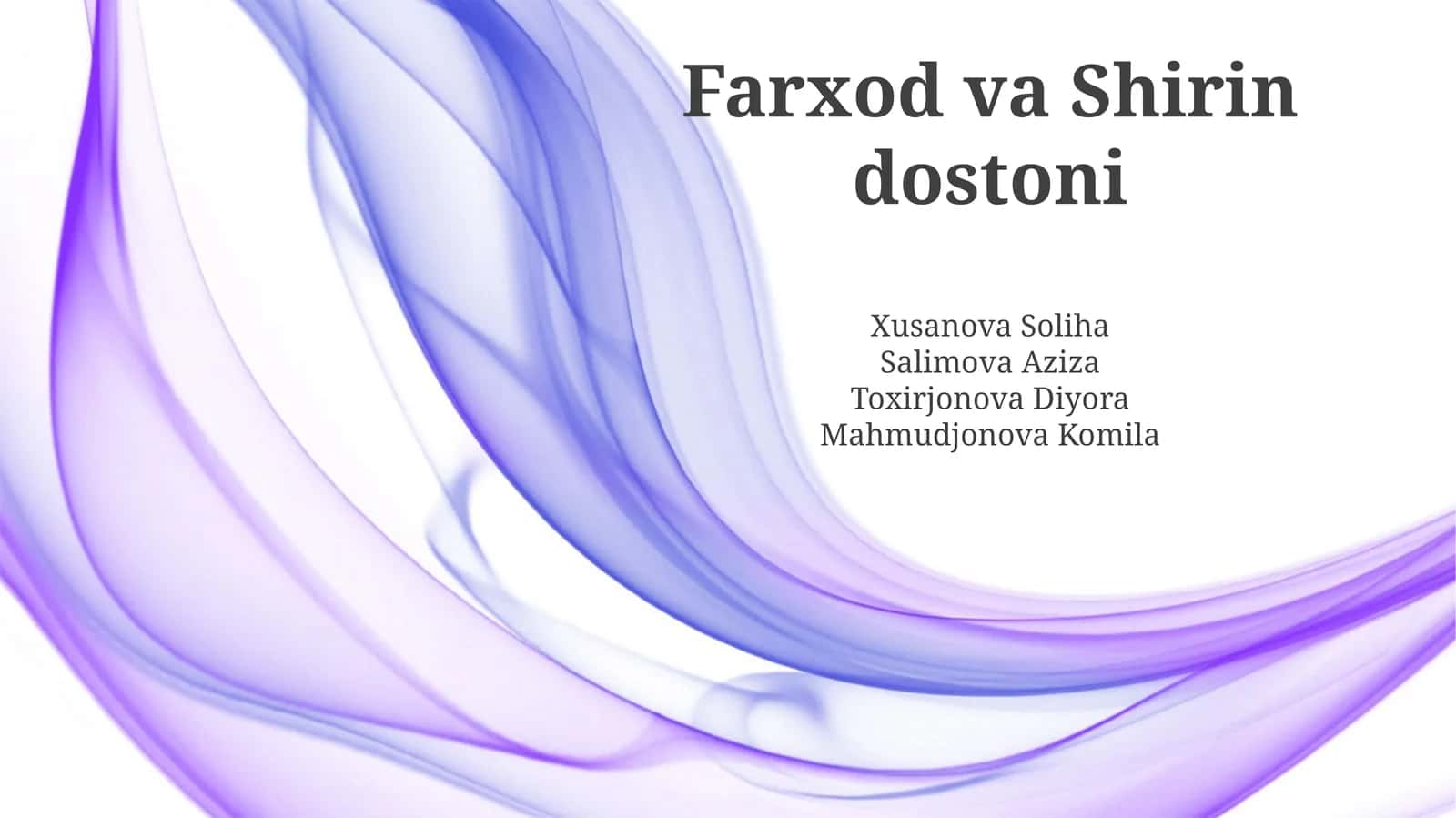 Farxod va Shirin dostoni