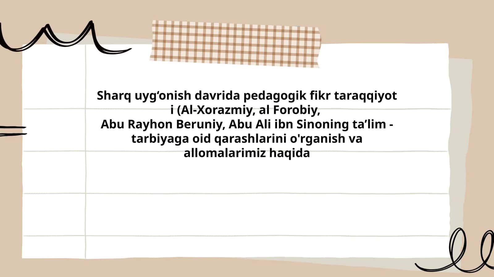 Sharquyg‘onish davrida pedagogik fikr taraqqiyoti