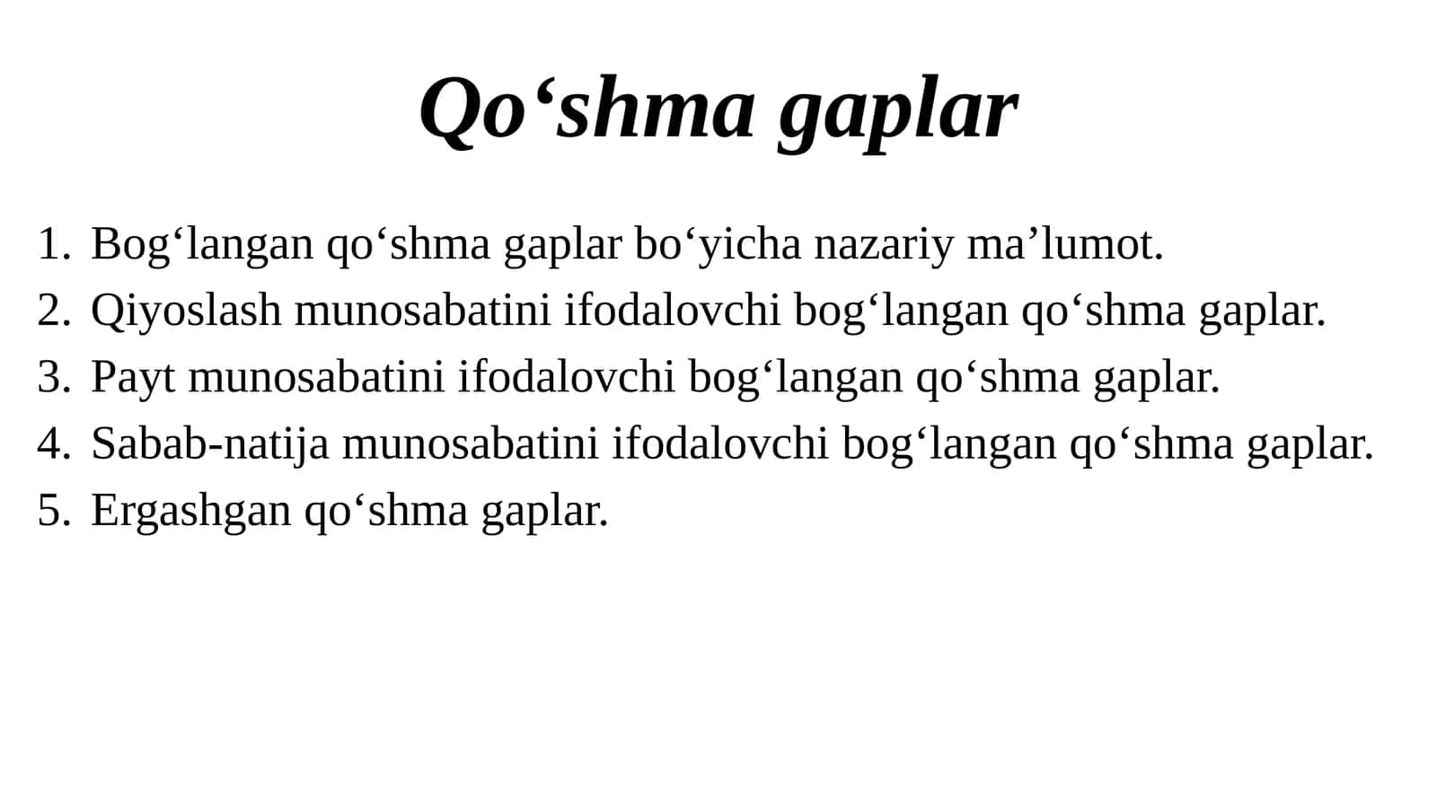 Qoʻshma gaplar