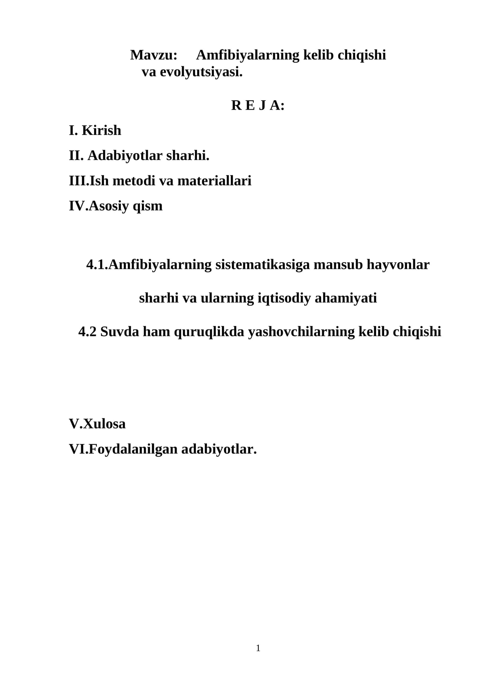 Amfibiyalarning kelib chiqishi va evolyutsiyasi