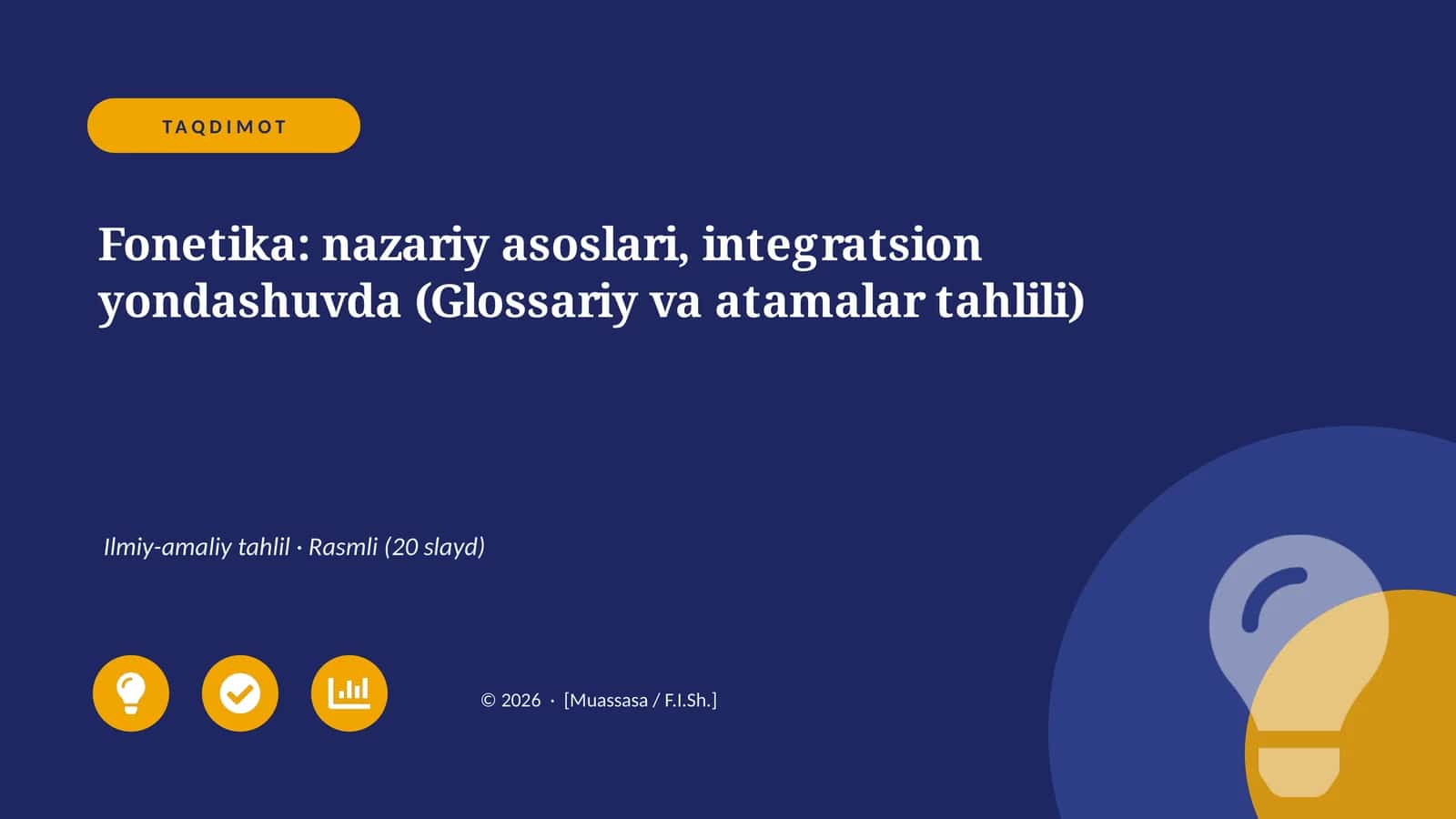 Fonetika: nazariy asoslari, integratsion yondashuvda (Glossariy va atamalar tahlili)