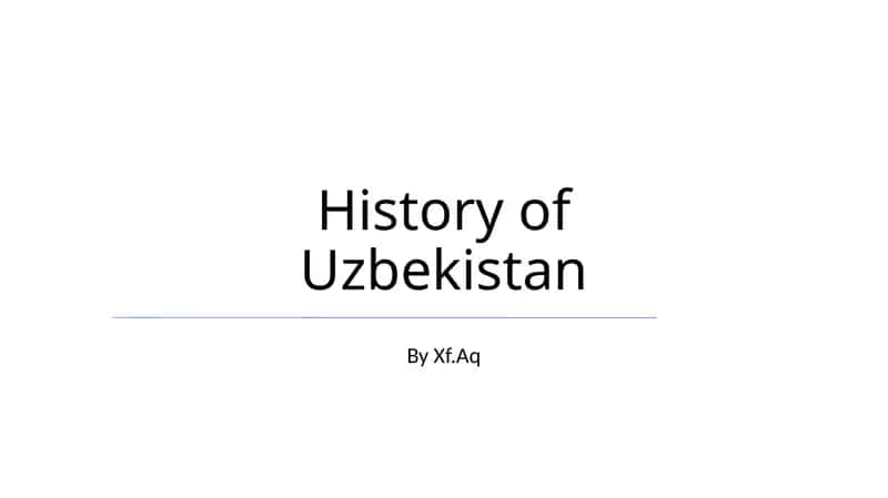 History of Uzbekistan