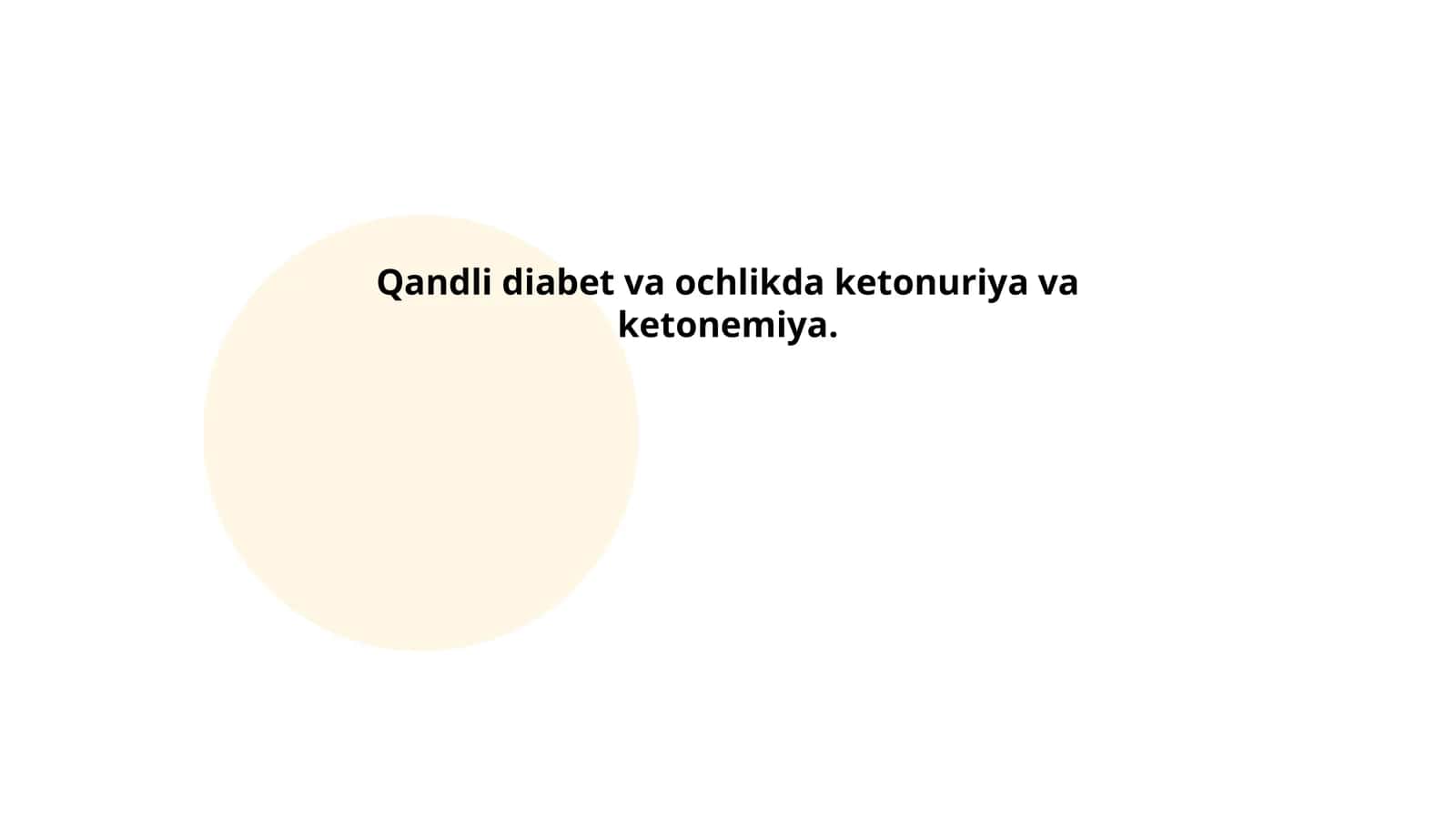 Qandli diabet va ochlikda ketonuriya va ketonemiya