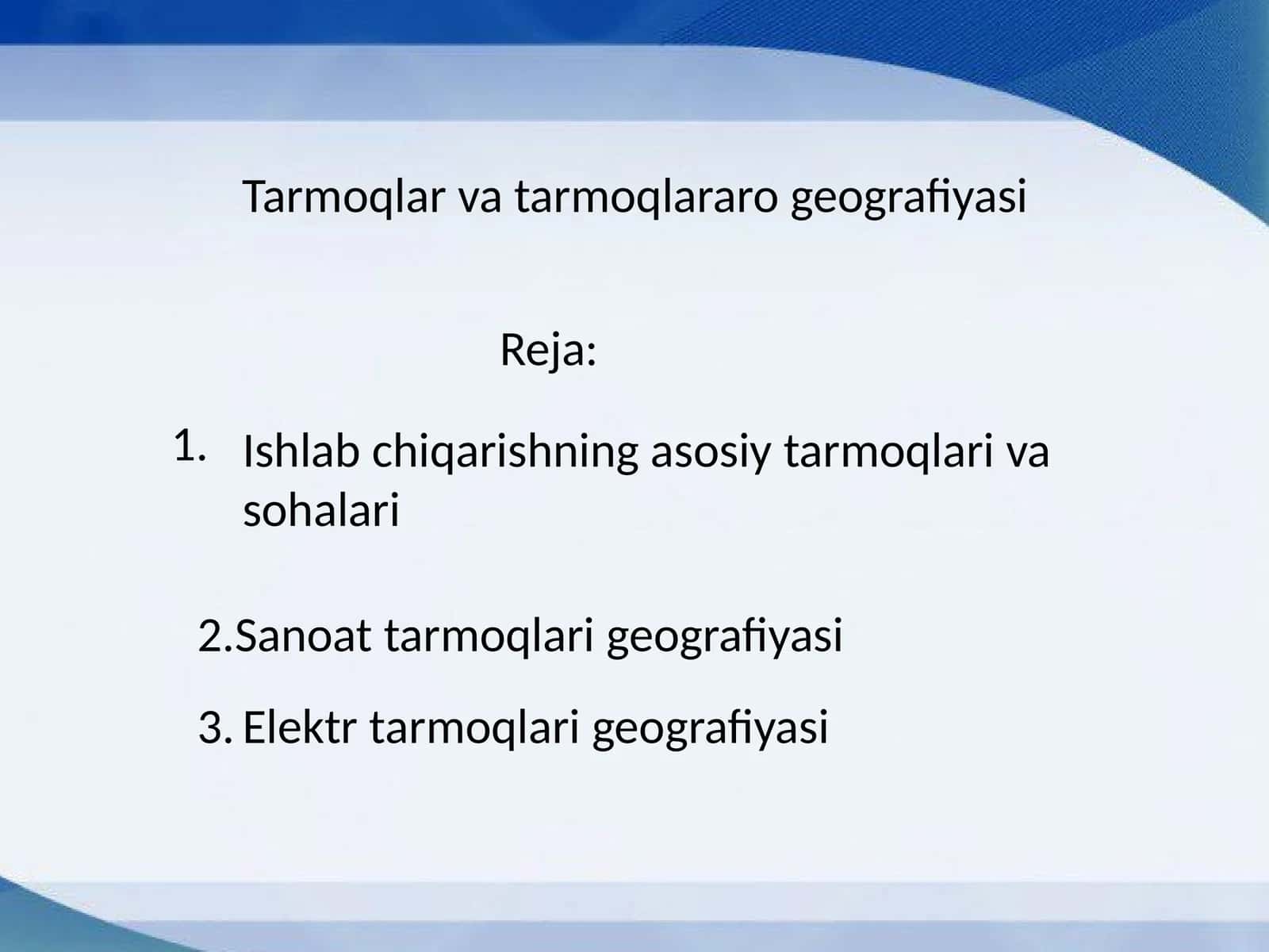 Tarmoqlar va tarmoqlararo geografiyasi