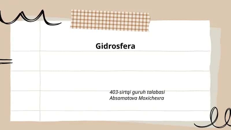 Gidrosfera