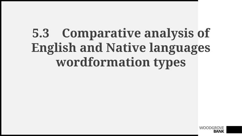 Word Formation Across Languages: A Comparative Overview