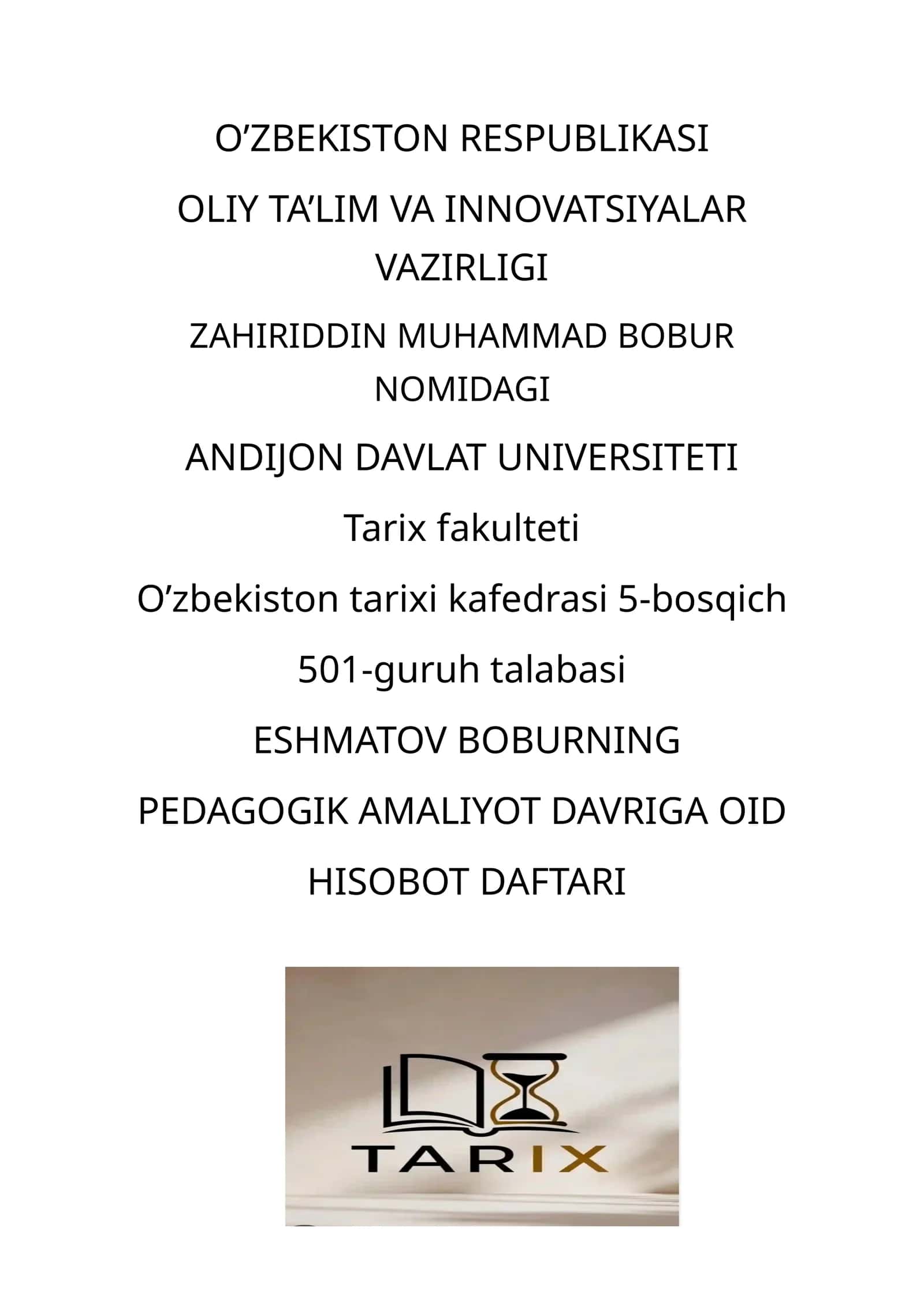 PEDAGOGIK AMALIYOT DAVRIGA OID