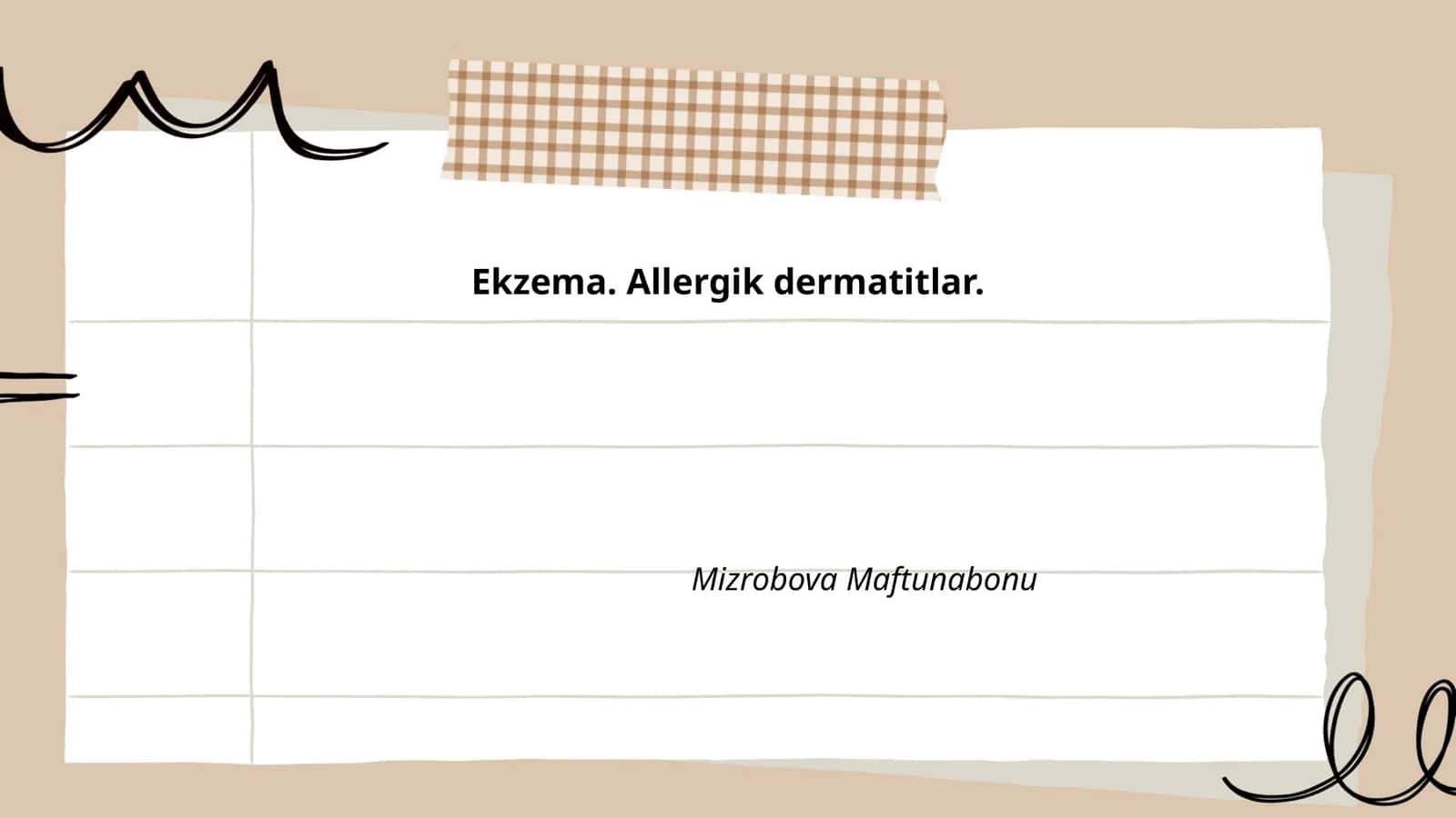 Ekzema va allergik dermatitlar