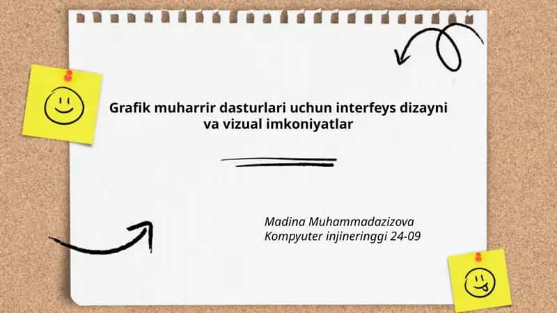 Grafik muharrir dasturlari uchun interfeys dizayni va vizual imkoniyatlar
