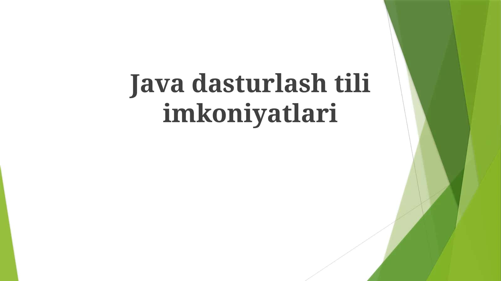 Javadasturlashtiliimkoniyatlari