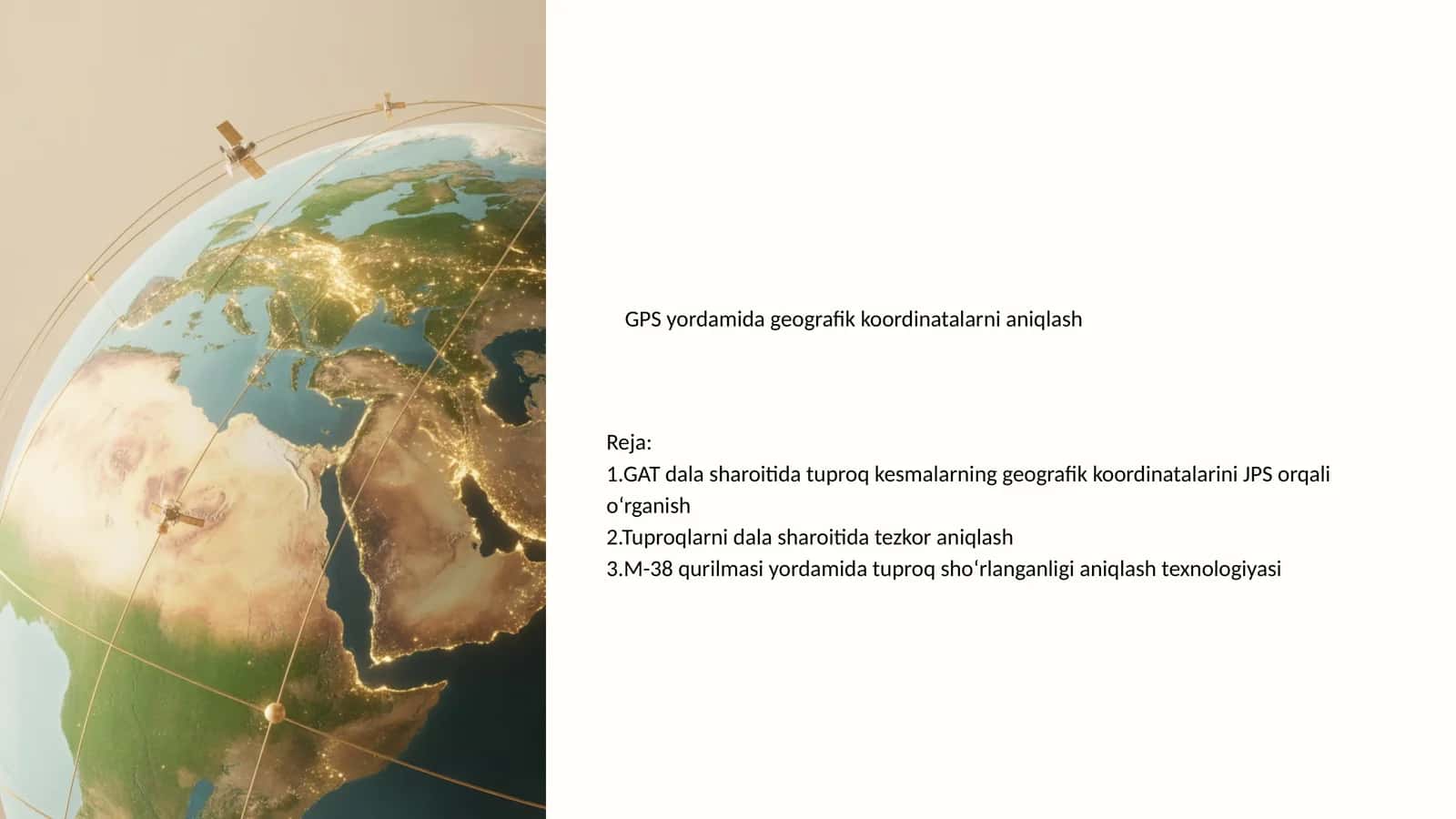 GPS yordamida geografik koordinatalarni aniqlash