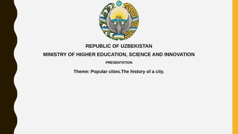 Popularcities.Thehistory of a city