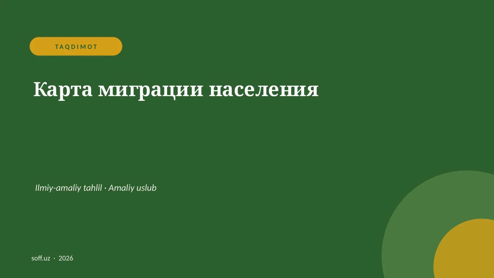 Карта миграции населения