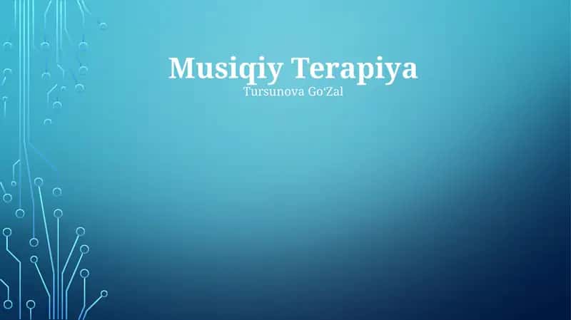Musiqiy Terapiya