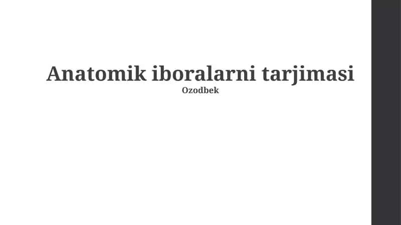 Anatomik iboralarni tarjimasi