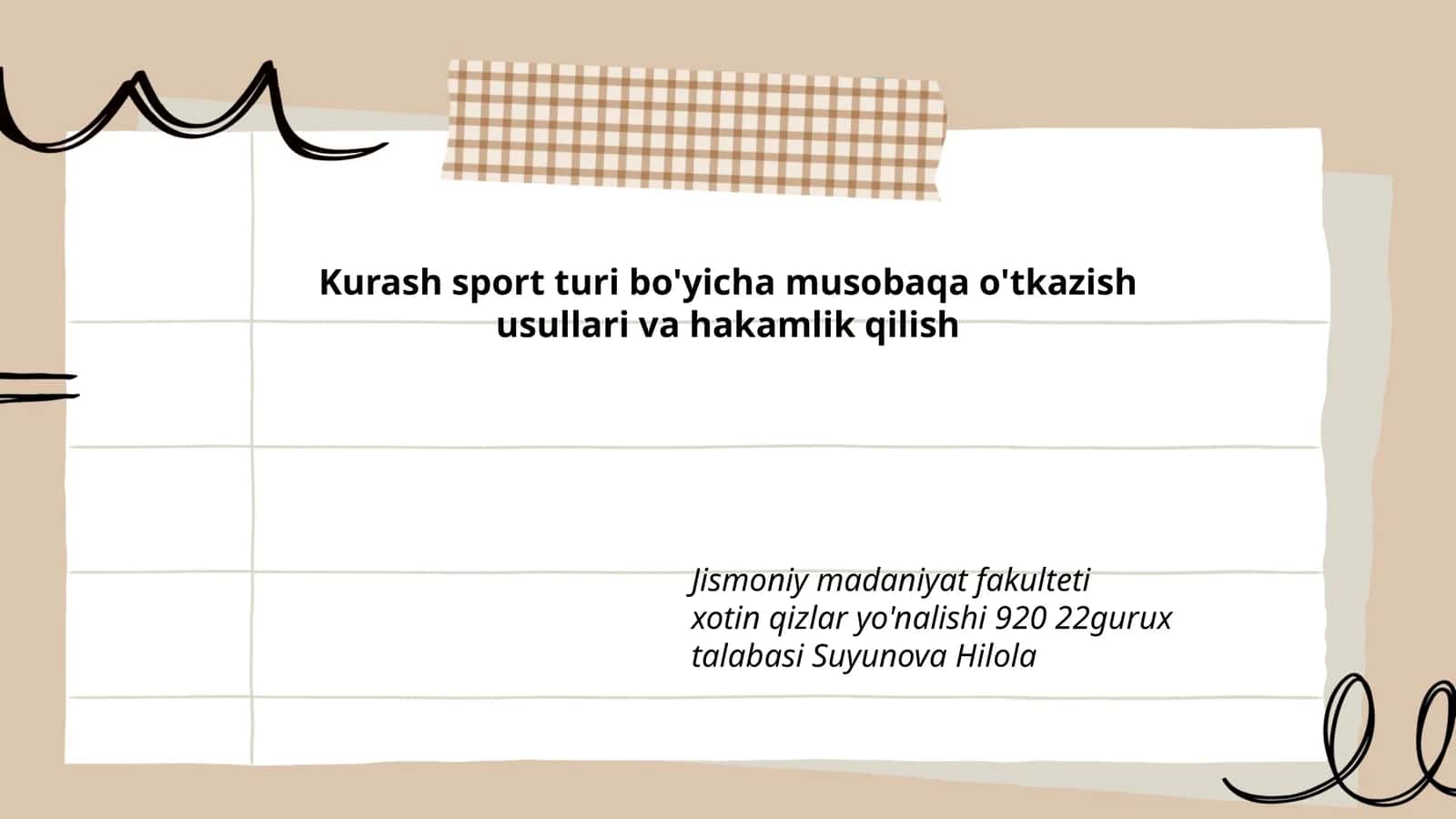 Kurash sport turi bo'yicha musobaqa o'tkazish usullari va hakamlik qilish