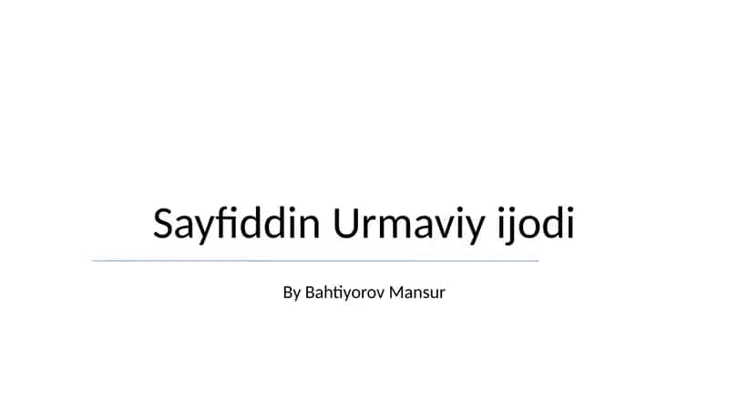 Urmavī Zijining ta'siri