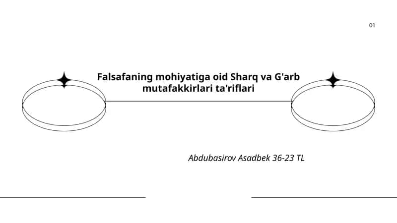 Falsafaning mohiyatiga oid Sharq va G'arb mutafakkirlari ta'riflari