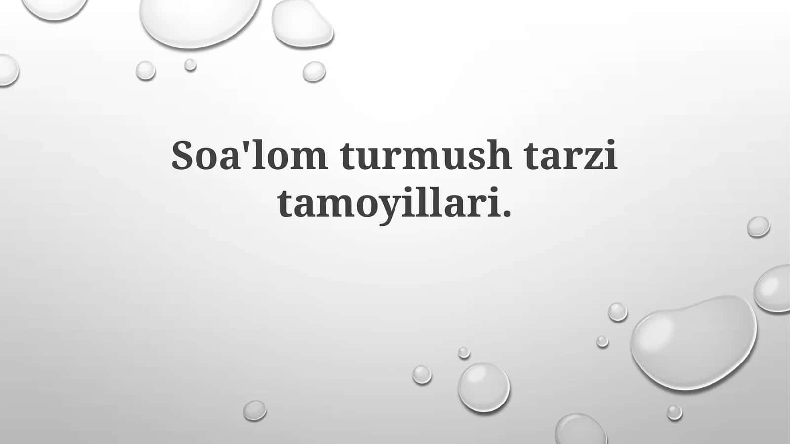 Soa'lomturmushtarzitamoyillari