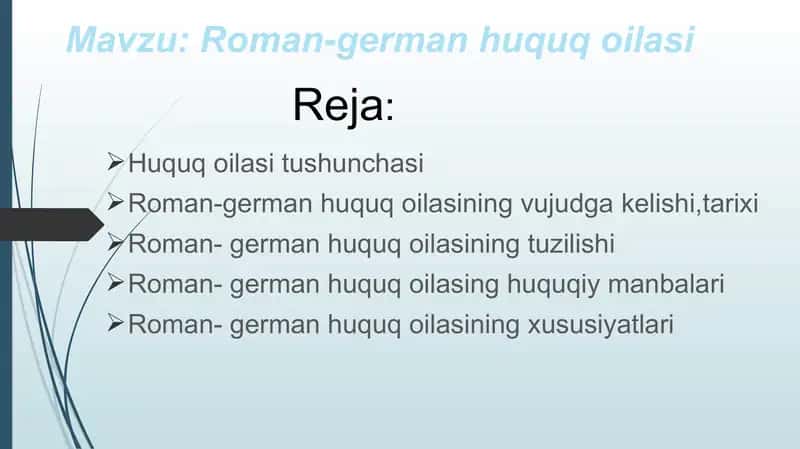 Roman-german huquq oilasi