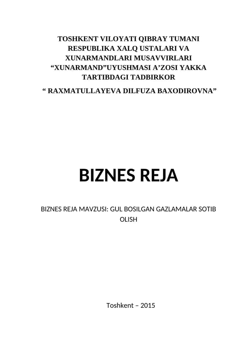 Biznes reja chevarchilik uchun hom ashyo sotib olish