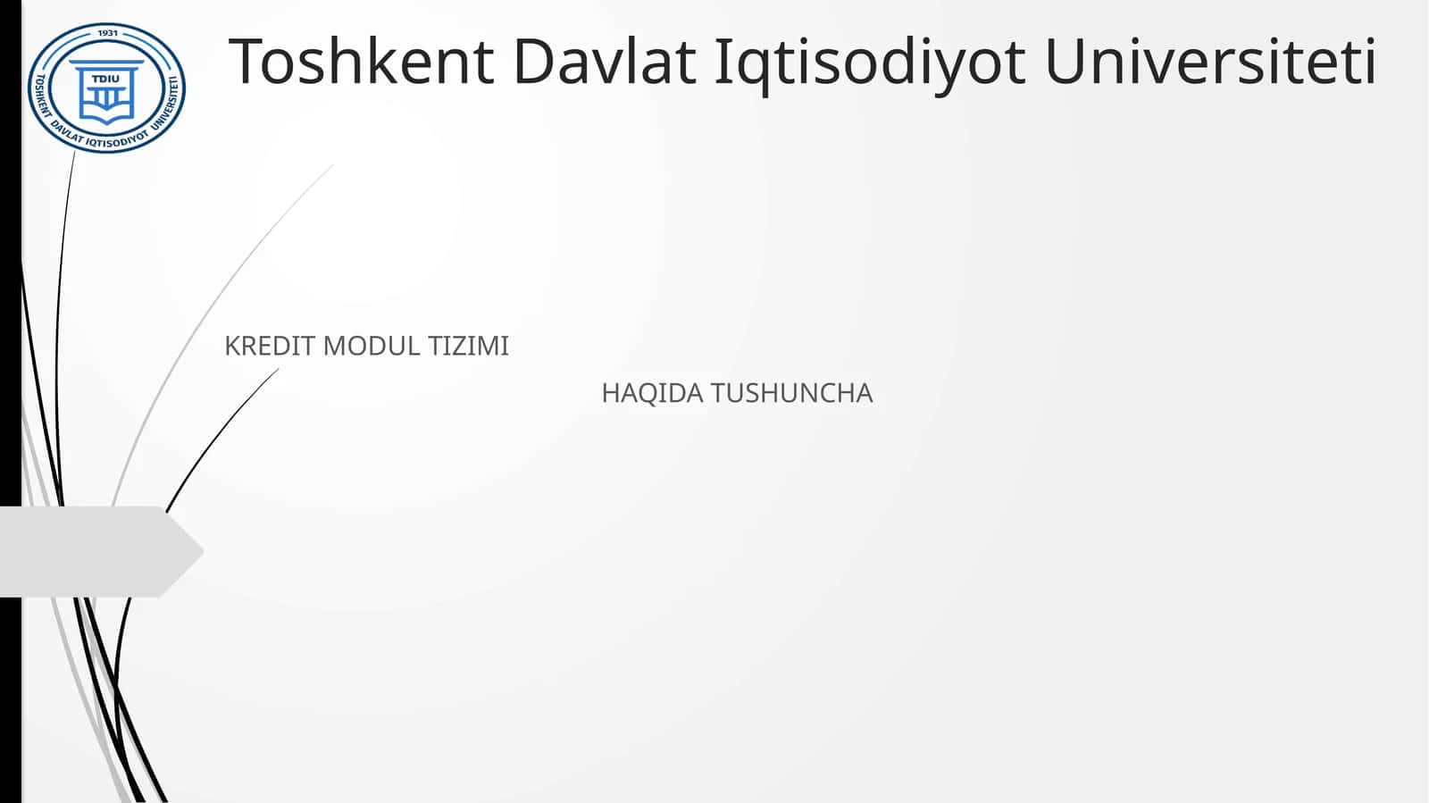 KREDIT MODUL TIZIMI