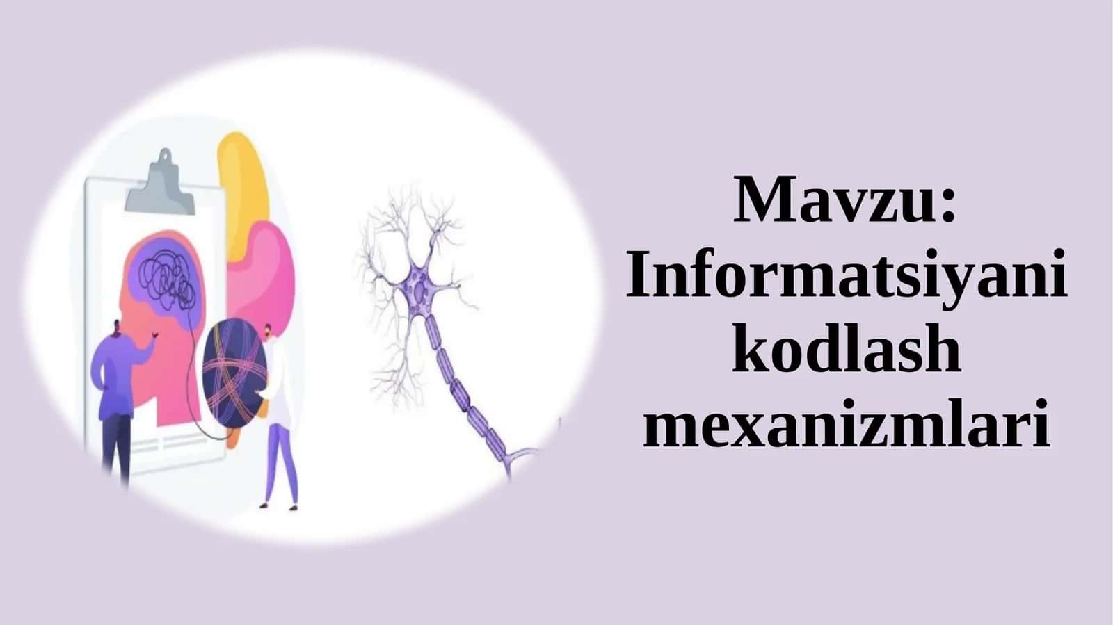 Informatsiyani kodlash mexanizmlari