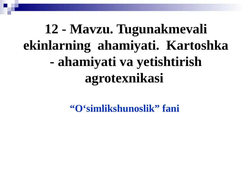 Tugunakmevali ekinlarning ahamiyati