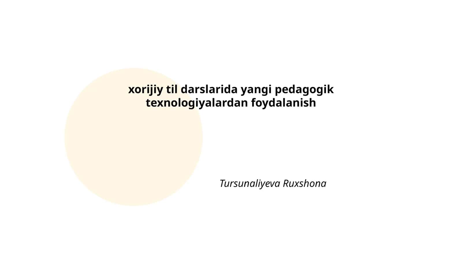 Interfaol metodlardan foydalanish