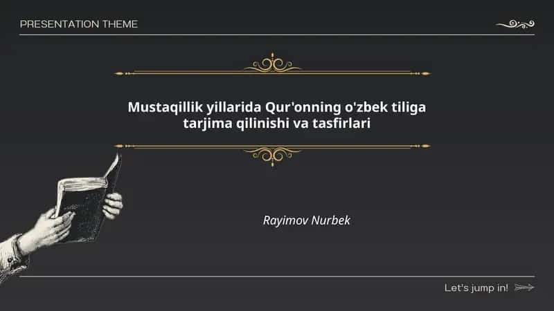 Mustaqillik yillarida Qur'onning o'zbek tiliga tarjima qilinishi va tasfirlari