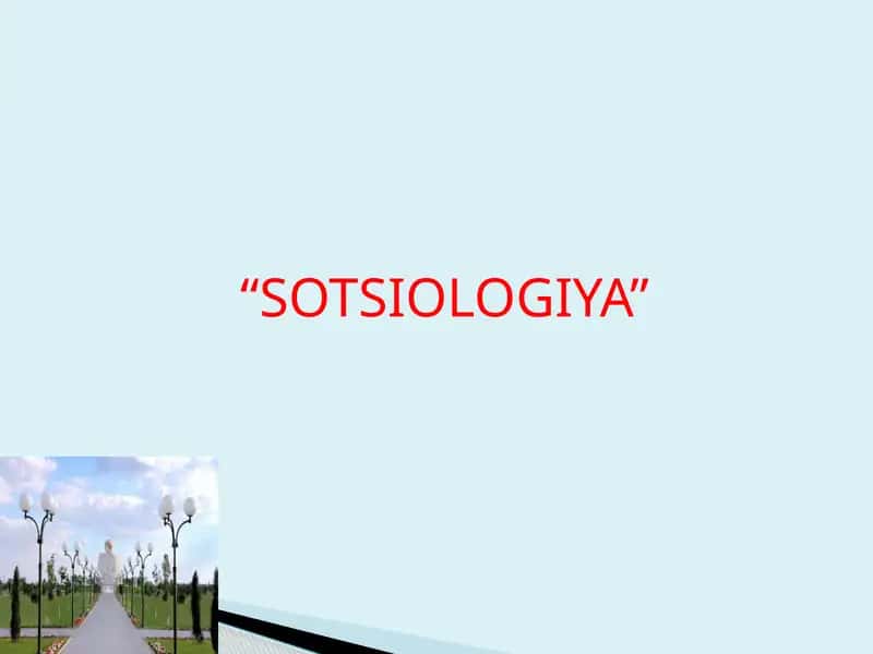 SOTSIOLOGIYA
